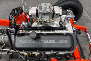 Pat Musi 555ci engine built in the Edelbrock Race Center