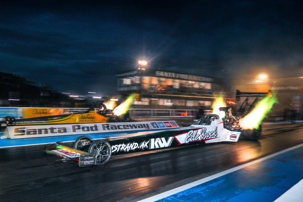 Ida Zetterström piloting RF Motorsport Top Fuel dragster